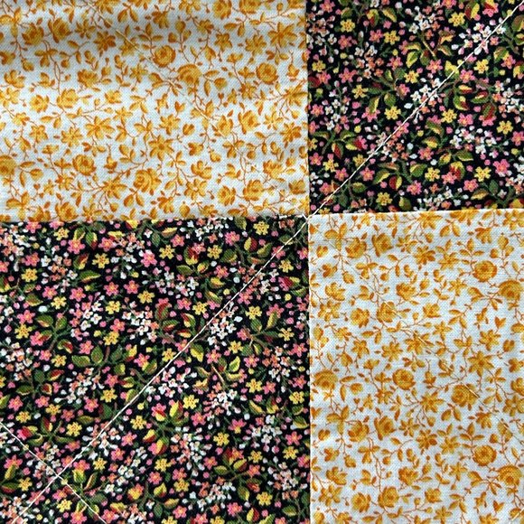 Lot 2 Handmade Patchwork Quilt Throw Pillow Cover Morning Glory & Ditsy Floral - Picture 14 of 16